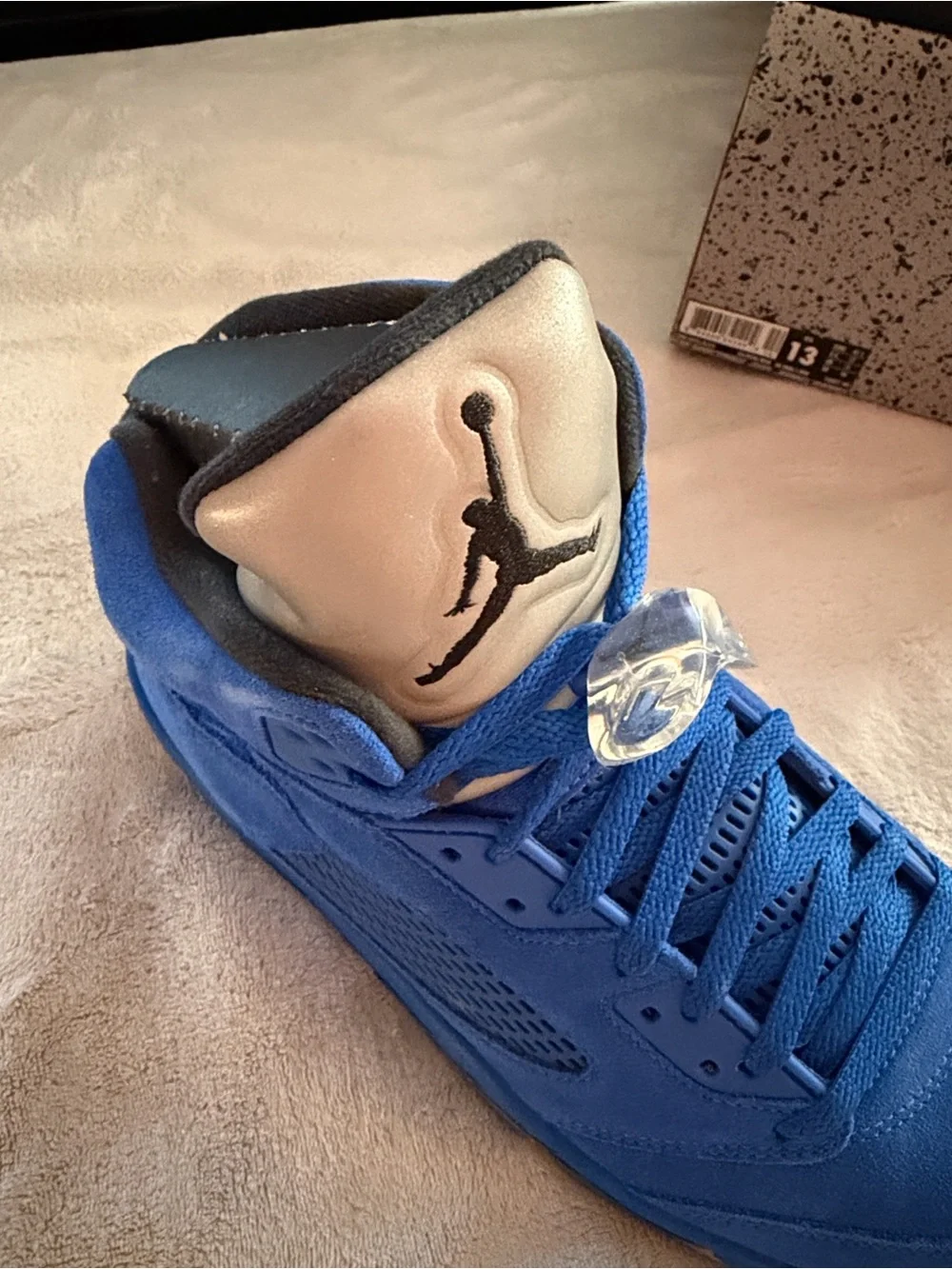 Jordan Men’s Retro Suede Sneakers - Blue with Tan Tongue